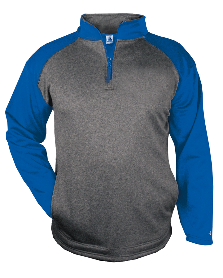 Badger Men's 1/4 Zip Sport Heather Fleece Badger