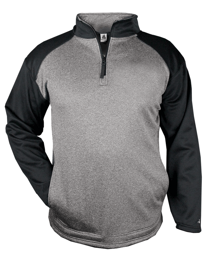 Badger Men's 1/4 Zip Sport Heather Fleece Badger