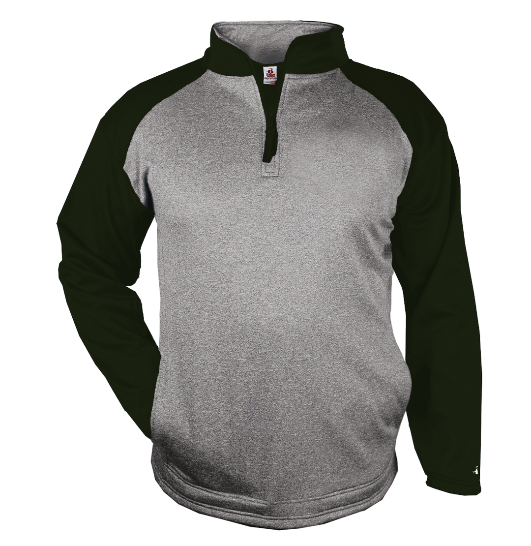 Badger Men's 1/4 Zip Sport Heather Fleece Badger