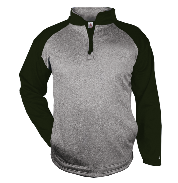 Badger Men's 1/4 Zip Sport Heather Fleece Badger