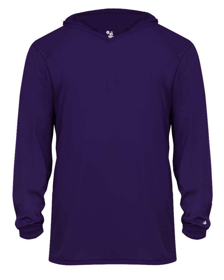 Badger 2105 Youth B-Core Long-Sleeve Hooded Tee Badger