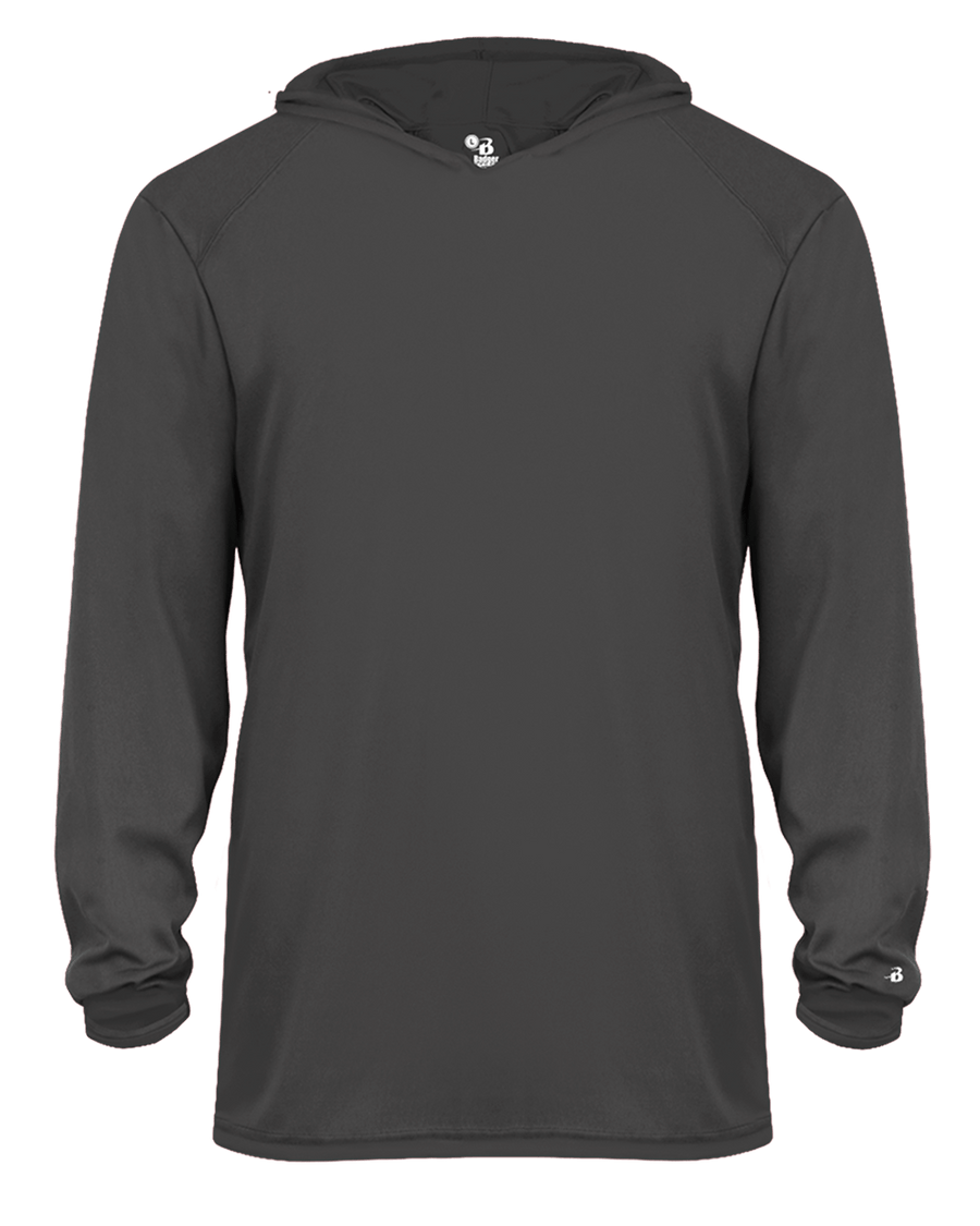 Badger 2105 Youth B-Core Long-Sleeve Hooded Tee Badger