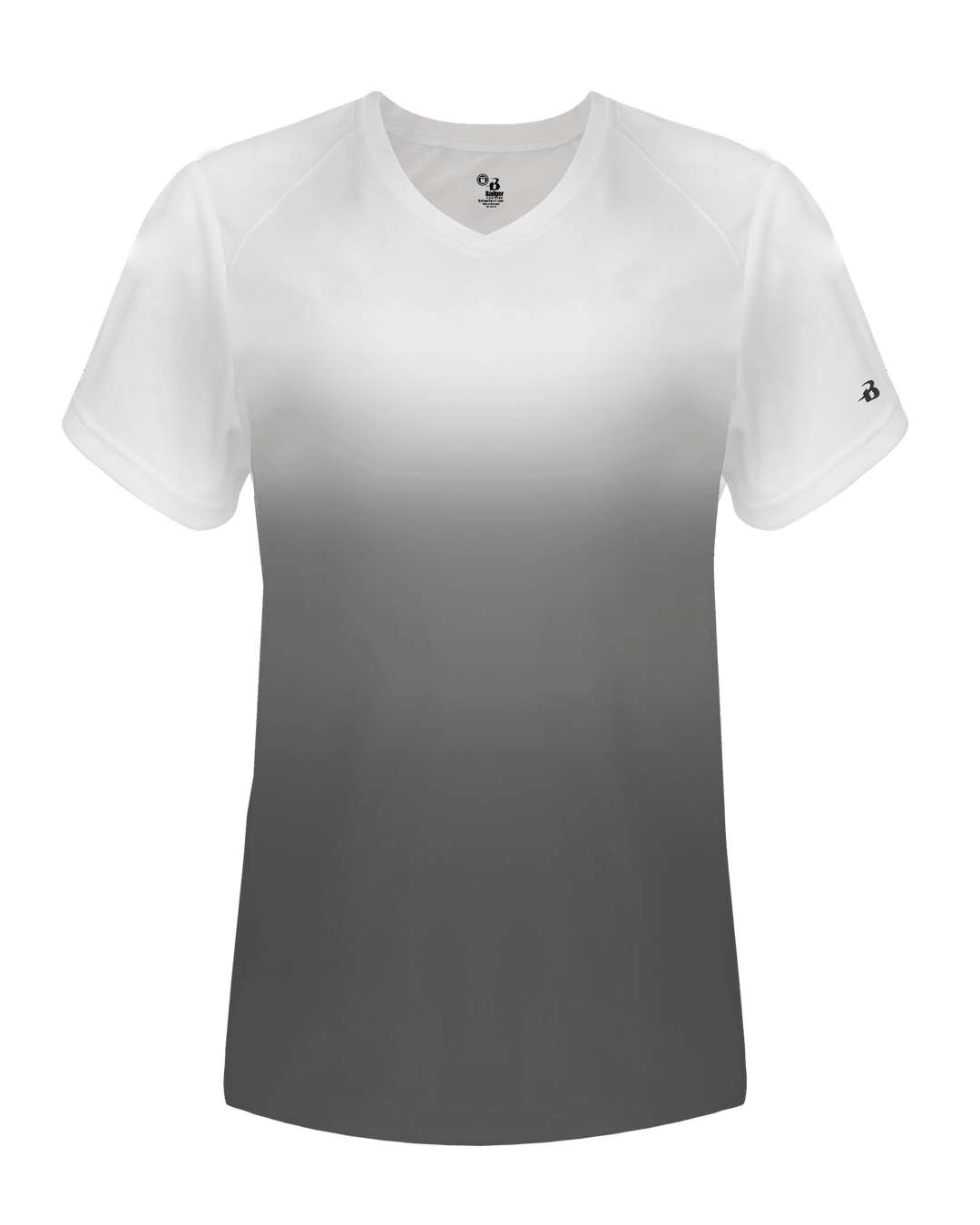 Badger 4207 Women's Ombre V-Neck Tee Badger