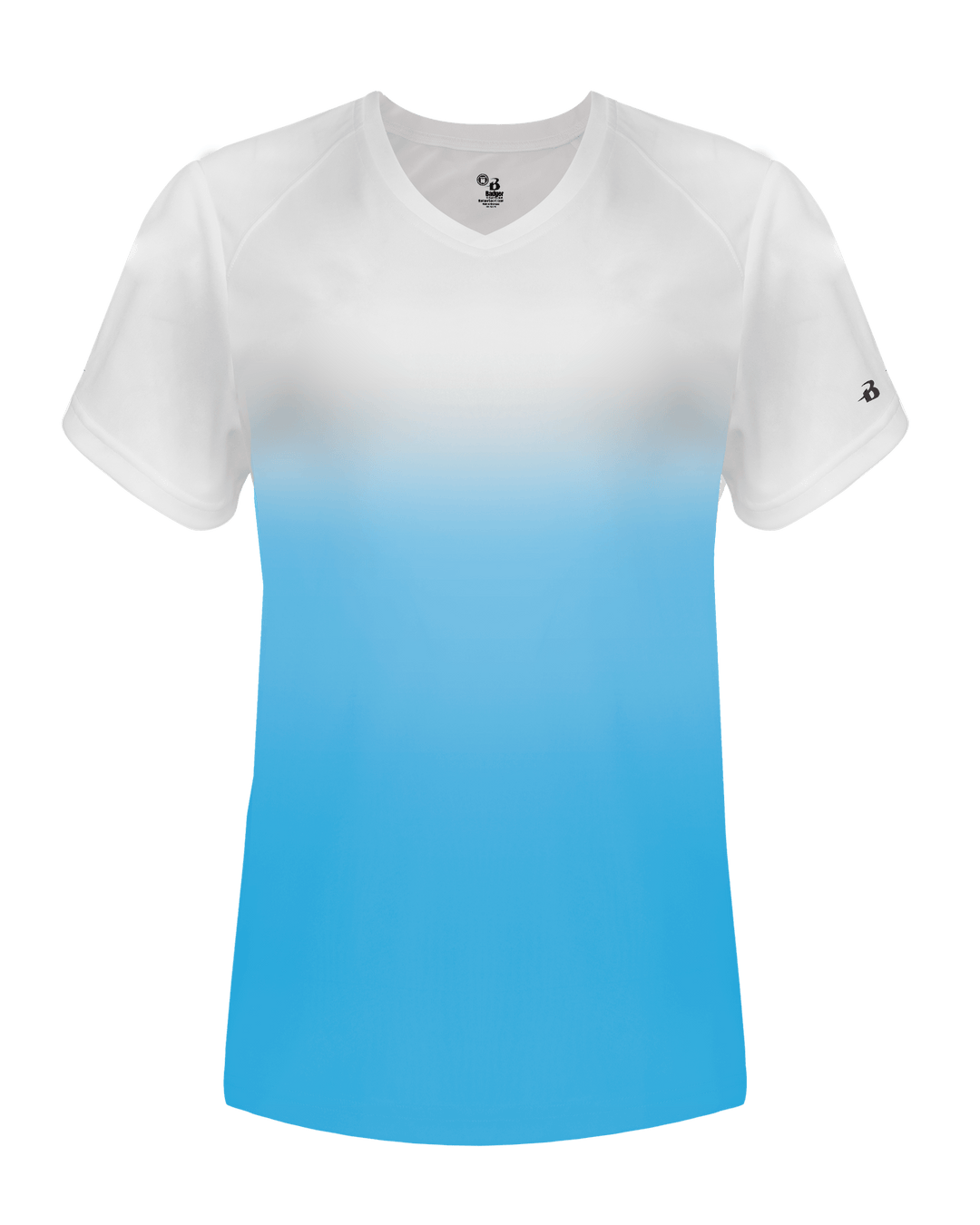 Badger 4207 Women's Ombre V-Neck Tee Badger