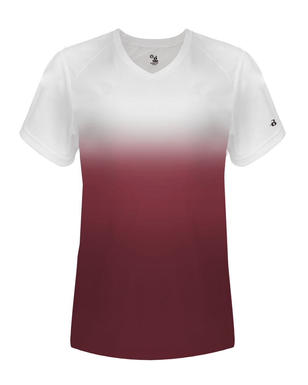 Badger 4207 Women's Ombre V-Neck Tee Badger