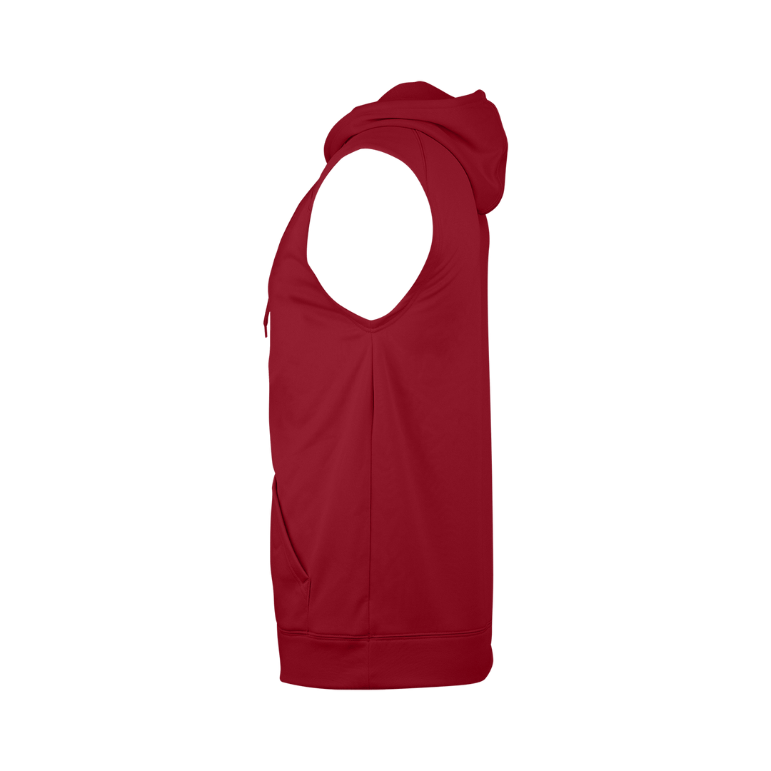 Badger Men's Perf. Fleece Sleeveless Hoodie Badger