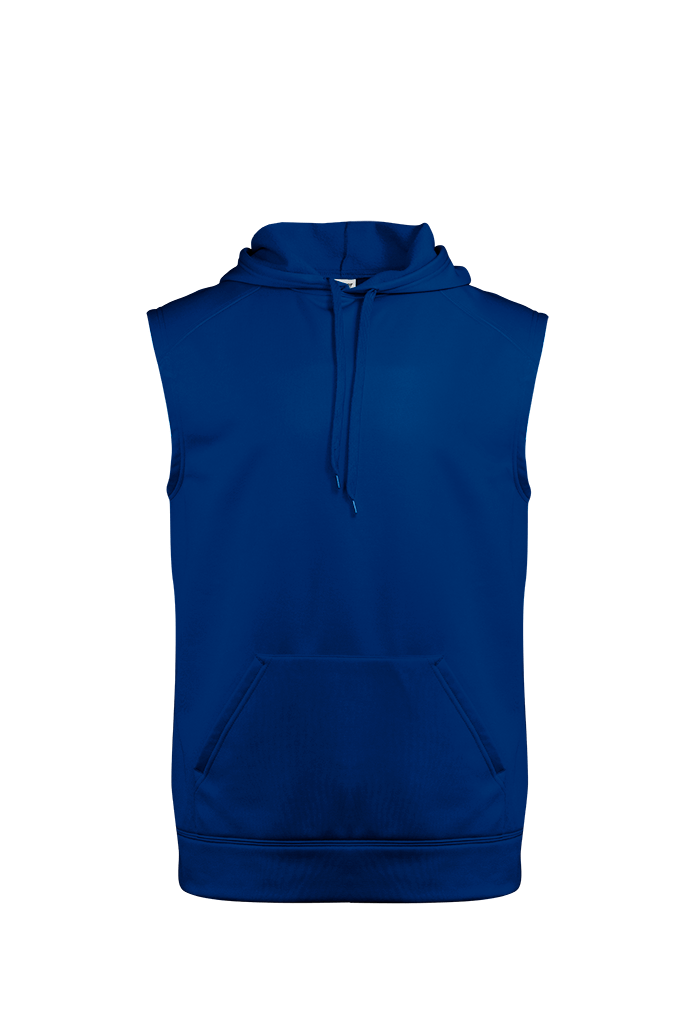 Badger Men's Perf. Fleece Sleeveless Hoodie Badger