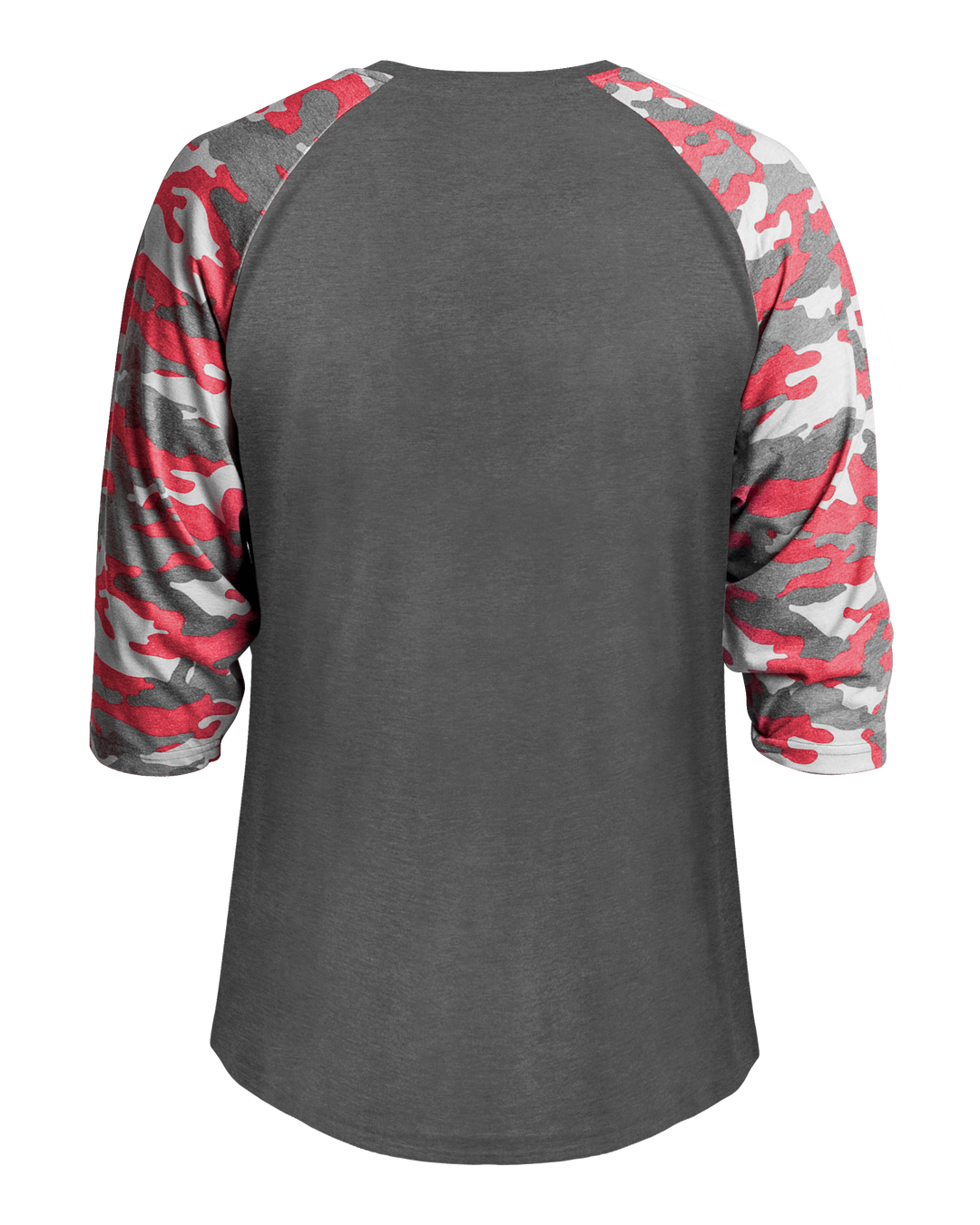 Badger Men's Vintage Camo Tri-Blend Baseball Tee Badger