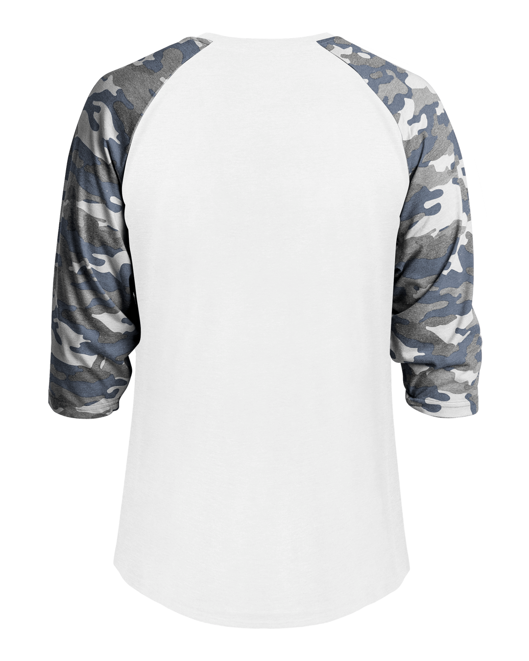 Badger Men's Vintage Camo Tri-Blend Baseball Tee Badger