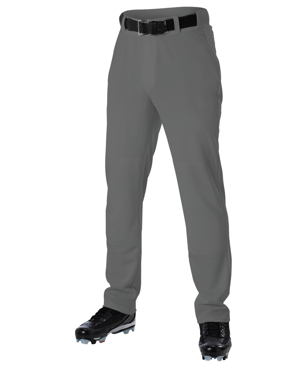 A4 PRO STYLE OPEN BOTTOM YOUTH Large BASEBALL PANTs Dark Gray