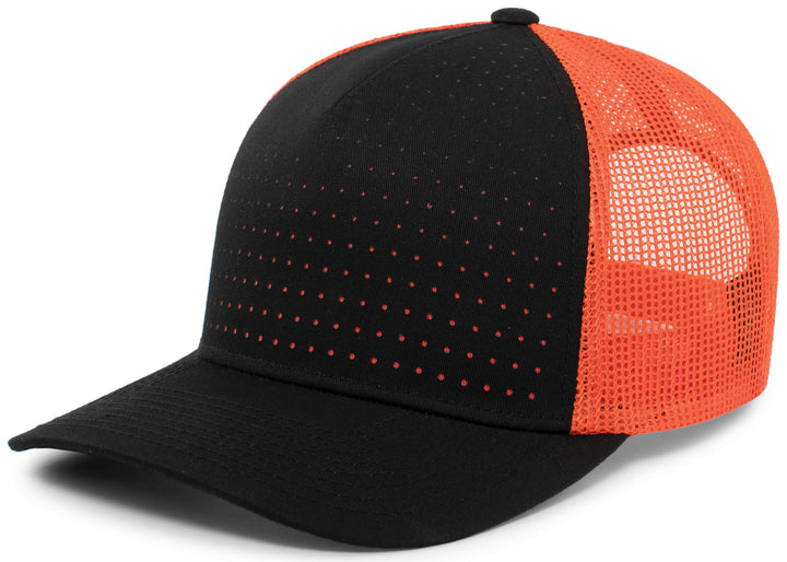 Pacific Headwear Perforated 5-Panel Trucker Snapback Cap Pacific Headwear