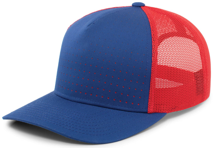 Pacific Headwear Perforated 5-Panel Trucker Snapback Cap Pacific Headwear