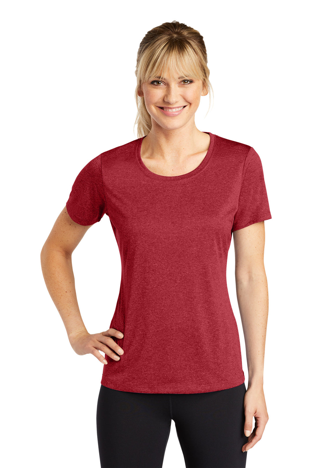 Sport-Tek Women's Heather Contender Scoop Neck Tee LST360