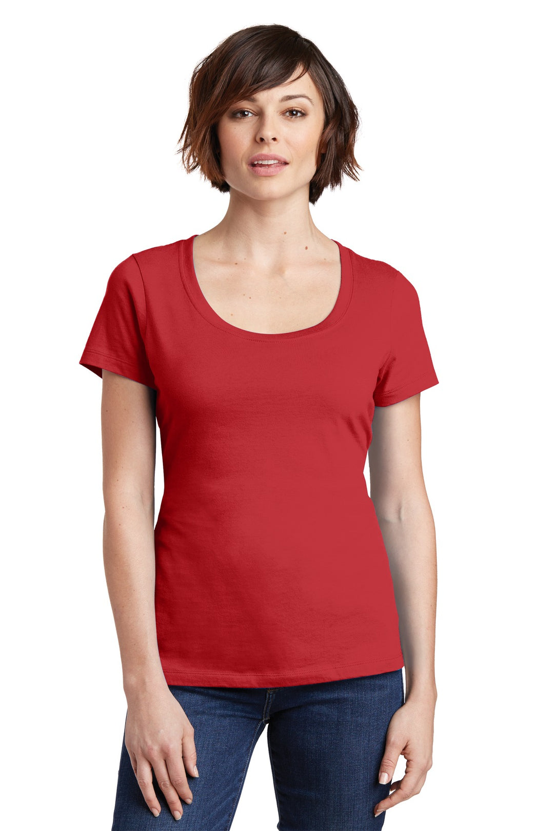 District Women's Perfect Weight Scoop Tee. DM106L District