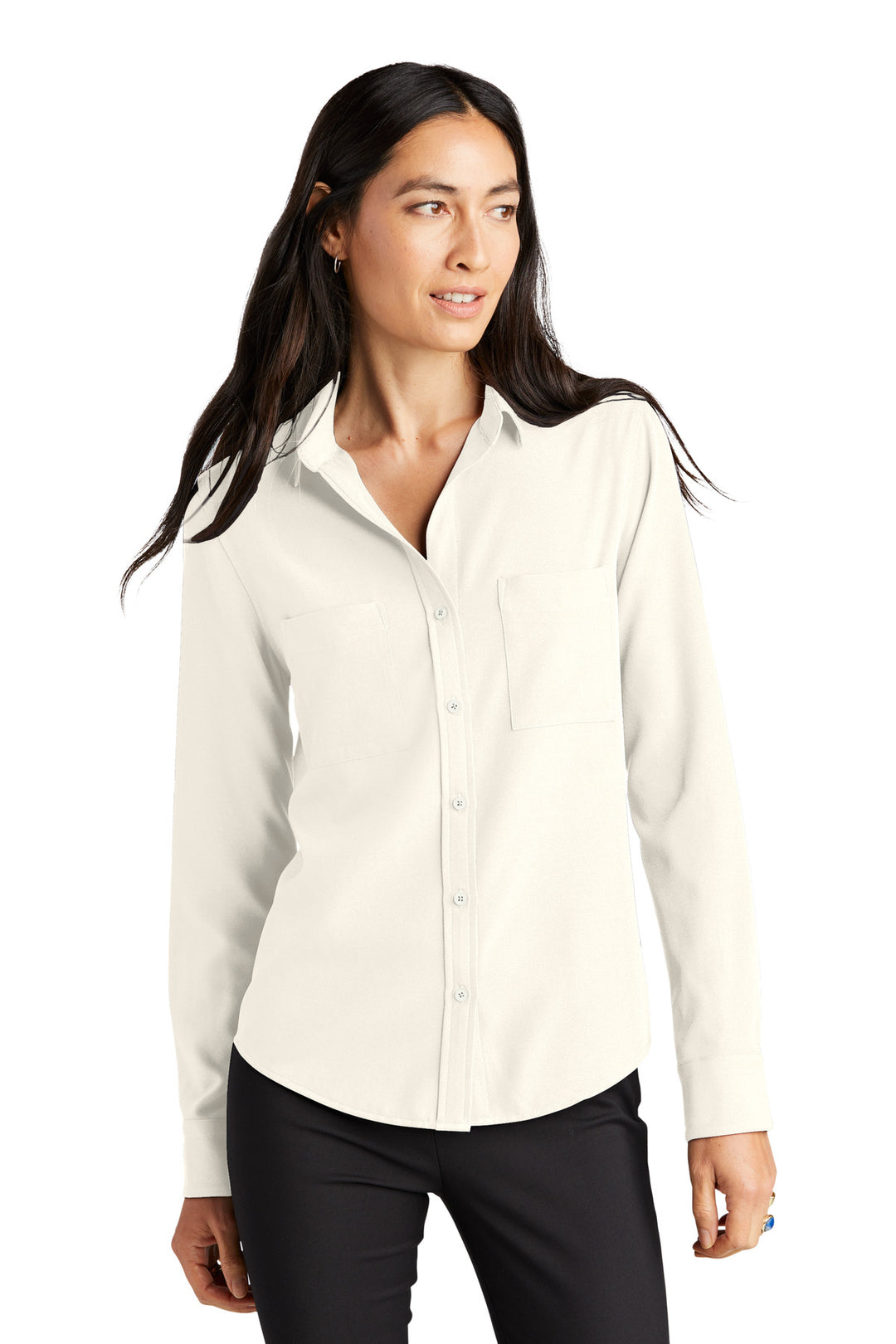 MERCER+METTLE Women's Stretch Crepe Long Sleeve Camp MM2013 Mercer+Mettle