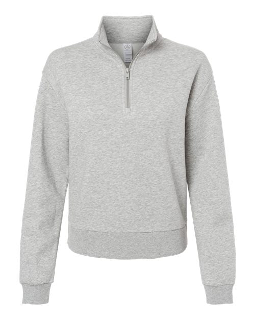 Alternative Women's Eco-Cozy Fleece Mock Neck Quarter-Zip Sweatshirt Alternative