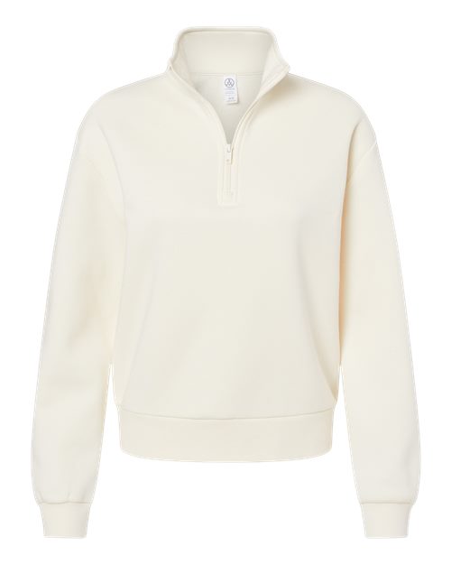 Alternative Women's Eco-Cozy Fleece Mock Neck Quarter-Zip Sweatshirt Alternative