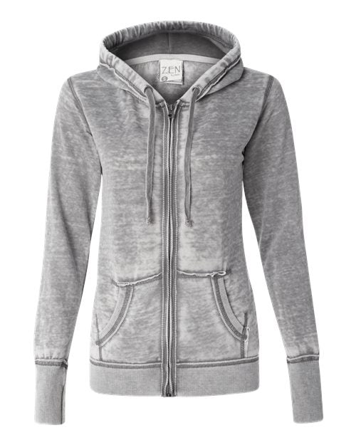 J. America Women's Zen Fleece Full-Zip Hooded Sweatshirt J. America