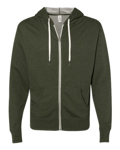 Independent Trading Co. Men's Heathered French Terry Full-Zip Hooded Sweatshirt Independent Trading Co.