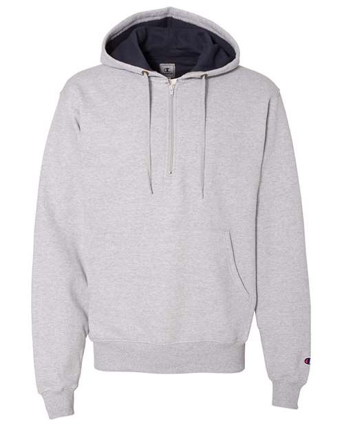 Champion Men's Cotton Max Hooded Quarter-Zip Sweatshirt Champion