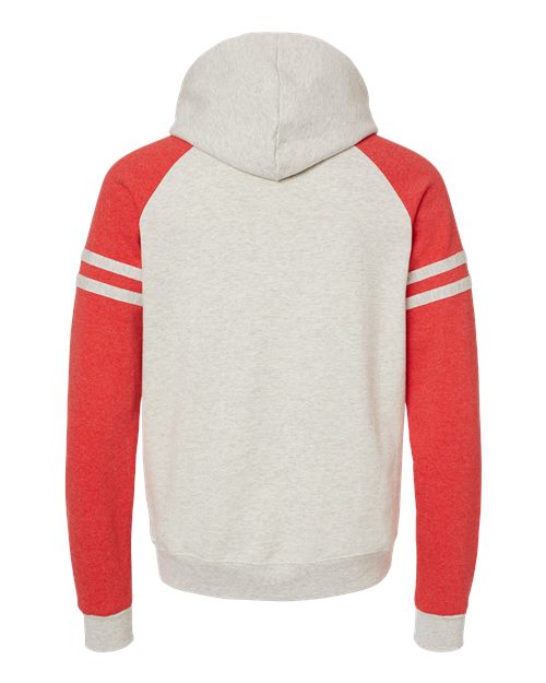 JERZEES Men's Nublend Varsity Colorblocked Raglan Hooded Sweatshirt JERZEES