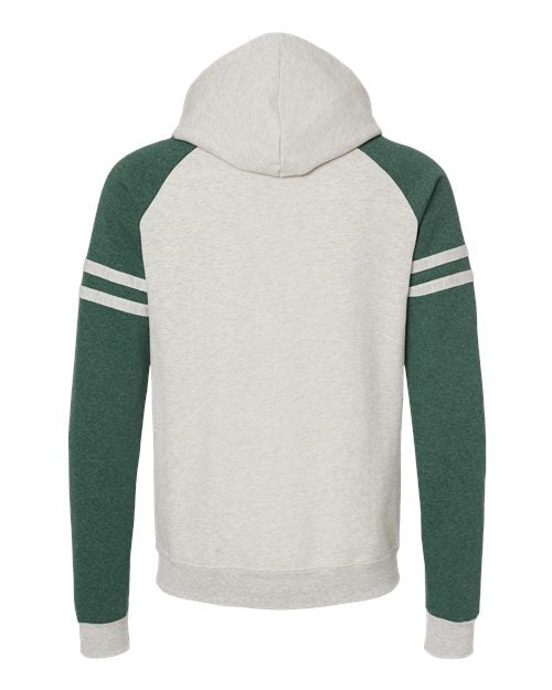 JERZEES Men's Nublend Varsity Colorblocked Raglan Hooded Sweatshirt JERZEES