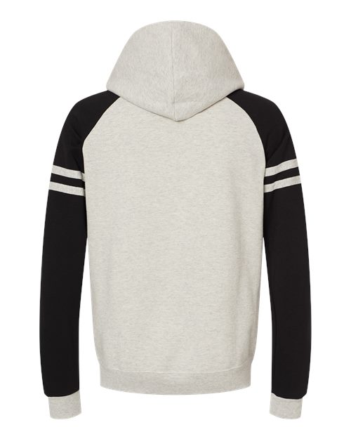 JERZEES Men's Nublend Varsity Colorblocked Raglan Hooded Sweatshirt JERZEES