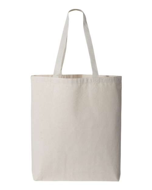 Q-Tees 11L Canvas Tote with Contrast-Color Handles Q-Tees