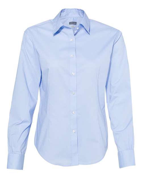 Van Heusen Women's Cotton/Poly Solid Point Collar Shirt Van Heusen