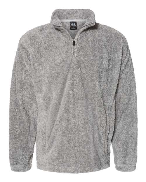 J. America Men's Boundary Shag Frosty Sherpa Quarter-Zip Pullover J. America