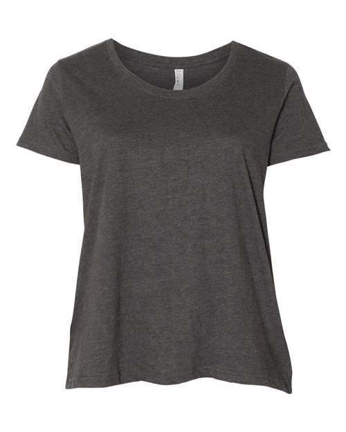 LAT Curvy Collection Women's Scoop Neck Premium Jersey Tee LAT