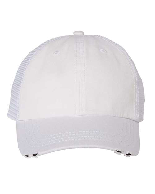 Mega Cap Men's Frayed-Bill Twill Cap Mega Cap