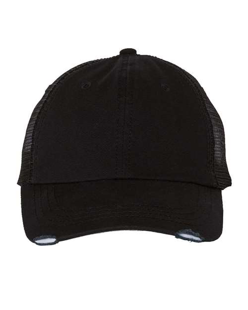 Mega Cap Men's Frayed-Bill Twill Cap Mega Cap