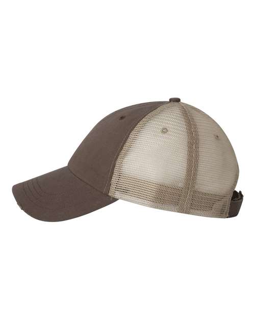 Mega Cap Men's Frayed-Bill Twill Cap Mega Cap