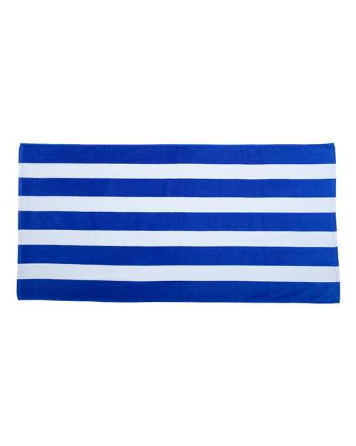 Carmel Towel Company Cabana Stripe Velour Beach Towel Carmel Towel Company