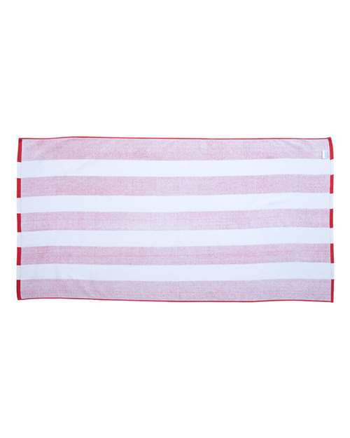 Carmel Towel Company Cabana Stripe Velour Beach Towel Carmel Towel Company