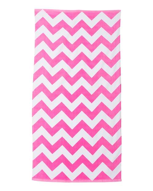 Carmel Towel Company Chevron Velour Beach Towel Carmel Towel Company