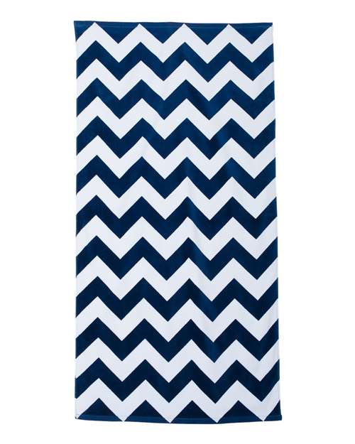 Carmel Towel Company Chevron Velour Beach Towel Carmel Towel Company