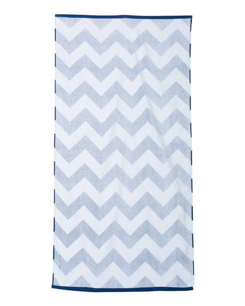 Carmel Towel Company Chevron Velour Beach Towel Carmel Towel Company