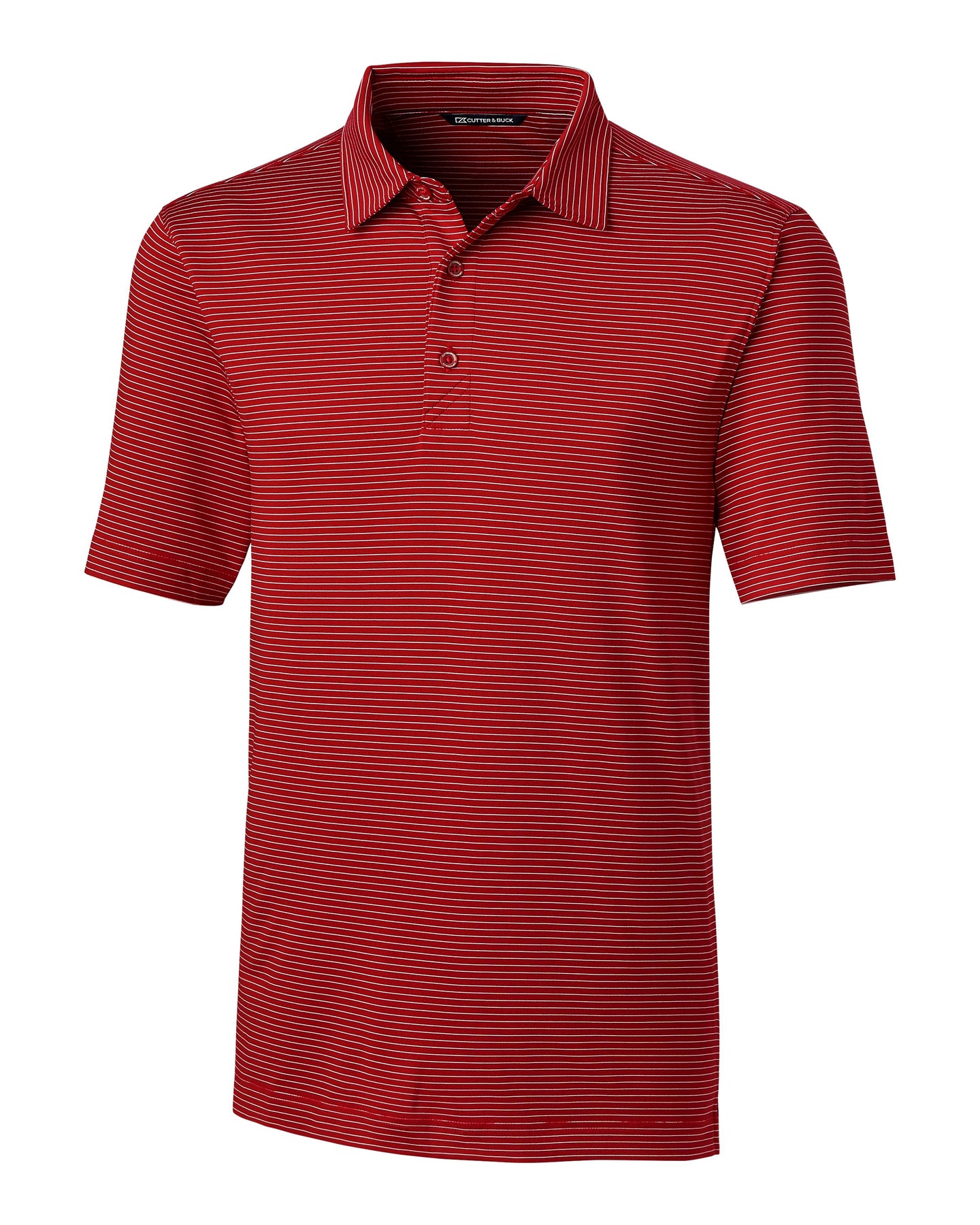 Louisville Cardinals Cutter & Buck Big & Tall Forge Pencil Stripe Stretch  Polo - Gray