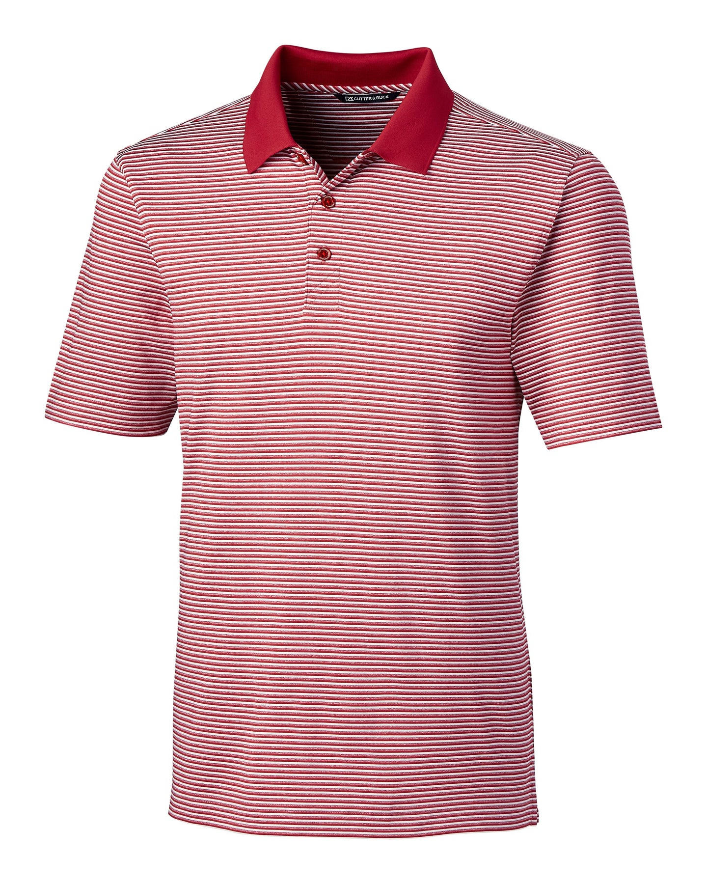 Boston Red Sox Cutter & Buck Forge Tonal Stripe Stretch Polo - Gray