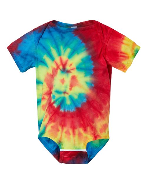 Dyenomite Infant Spiral Tie-Dyed Onesie Dyenomite