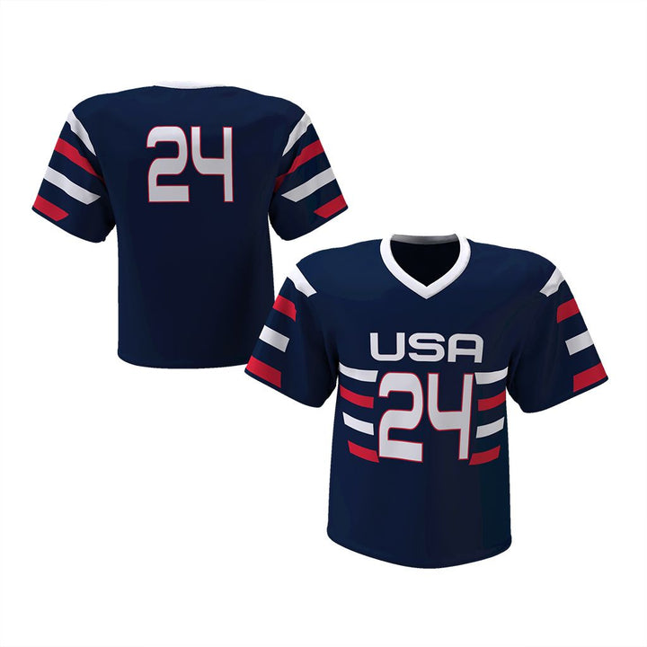 Custom Elite Short Sleeve Reversible Sublimated Lacrosse Jersey League Outfitters