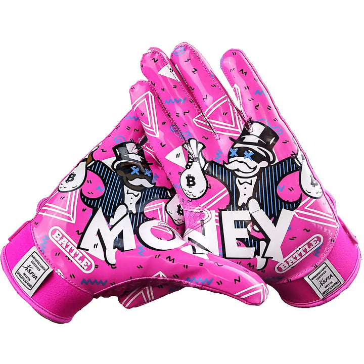 Battle Money Man Adult 2.0 Football Receiver Gloves Battle