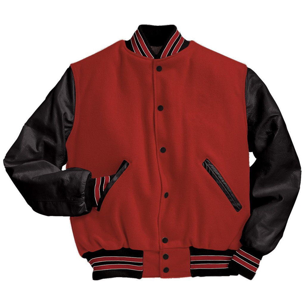Holloway 224183 Varsity Jacket - Scarlet/True Navy/White - Xs