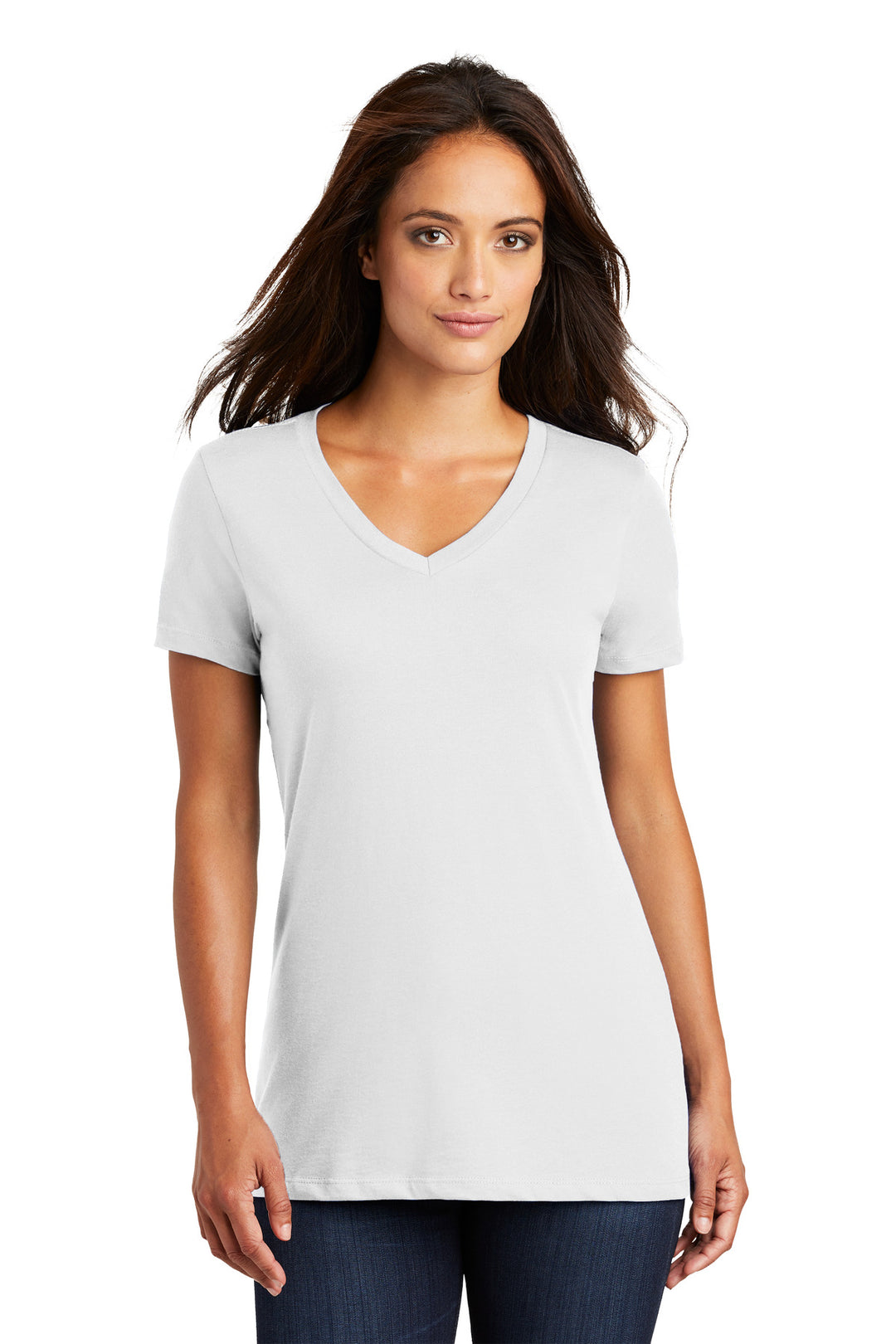 District - Women's Perfect Weight V-Neck Tee. DM1170L District