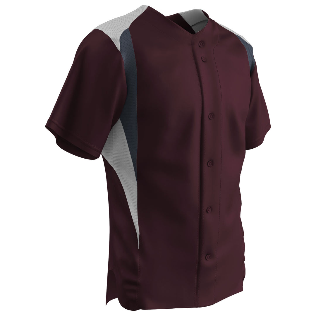 Champro Bull Pen Men's Full Button Baseball Jersey Champro