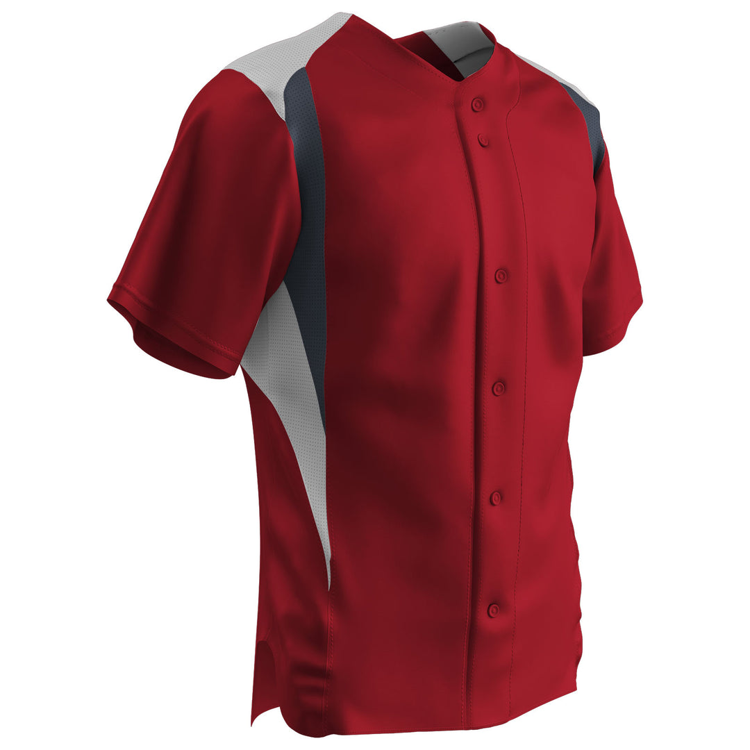 Champro Bull Pen Men's Full Button Baseball Jersey Champro