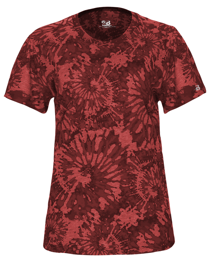 Badger Women's Tie-Dye Tri-Blend Tee Badger