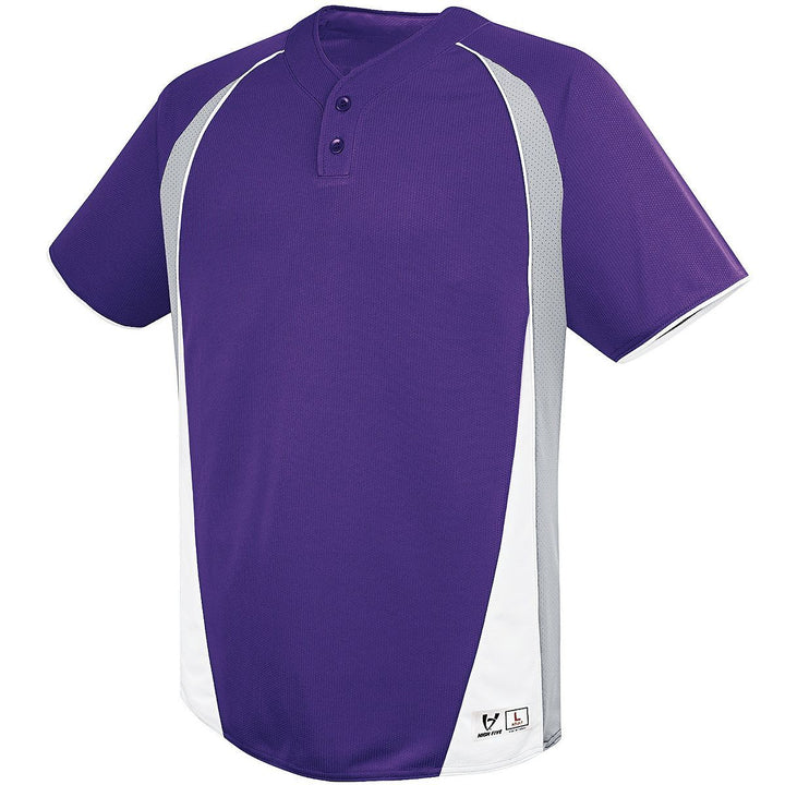 Augusta Ace Two-Button Adult Baseball Jersey Augusta